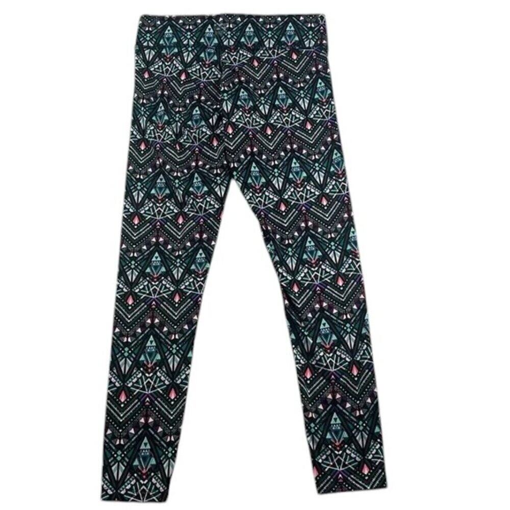 Victoria’s Secret Leggings Pink Black Geometric Print Women’s Size M Like New